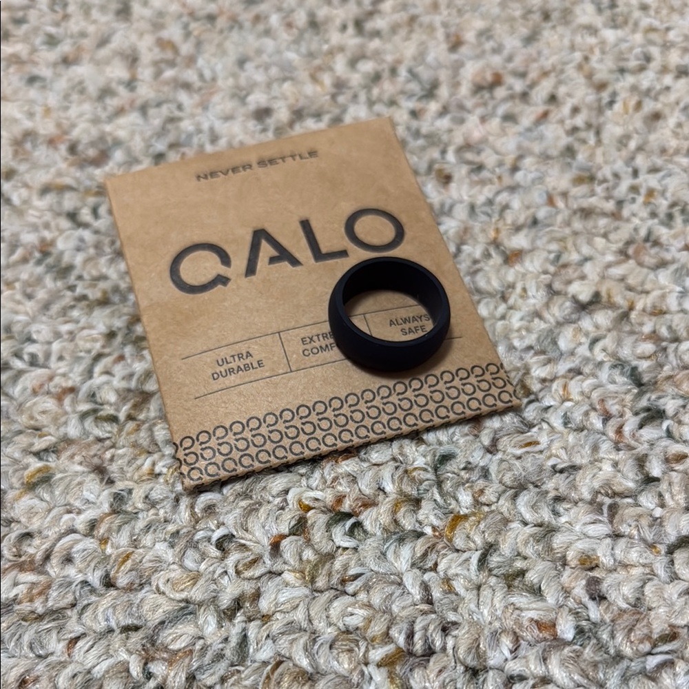 QALO Black Silicone Ring for Men